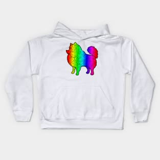 Neon Swirly Pomeranian Kids Hoodie